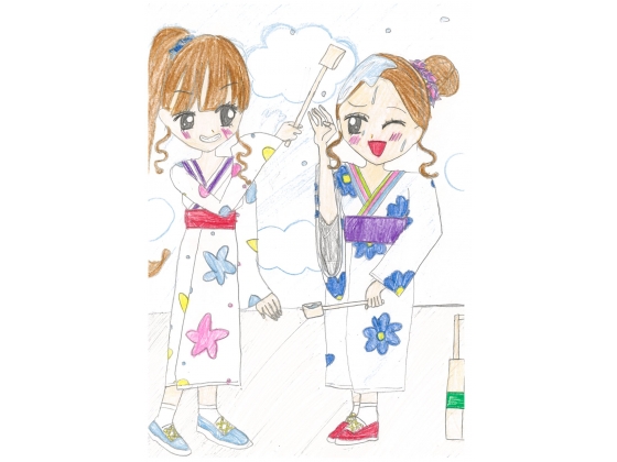 ゆかたで打ち水♡ 埼玉県 ぴよぴよ さん